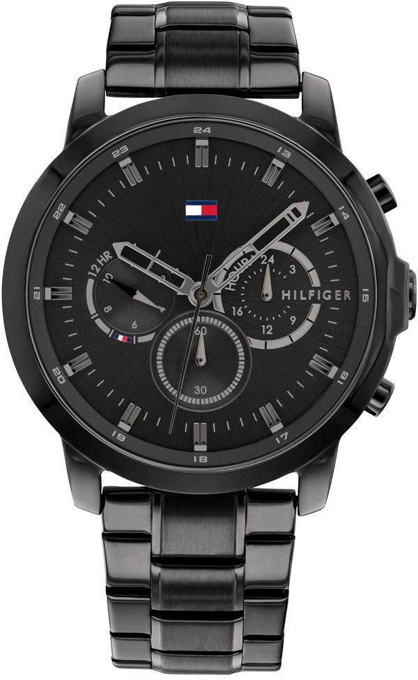 Tommy Hilfiger TH1791795 Takvimli 44 mm Siyah Çelik Kordon Analog Erkek Kol Saati