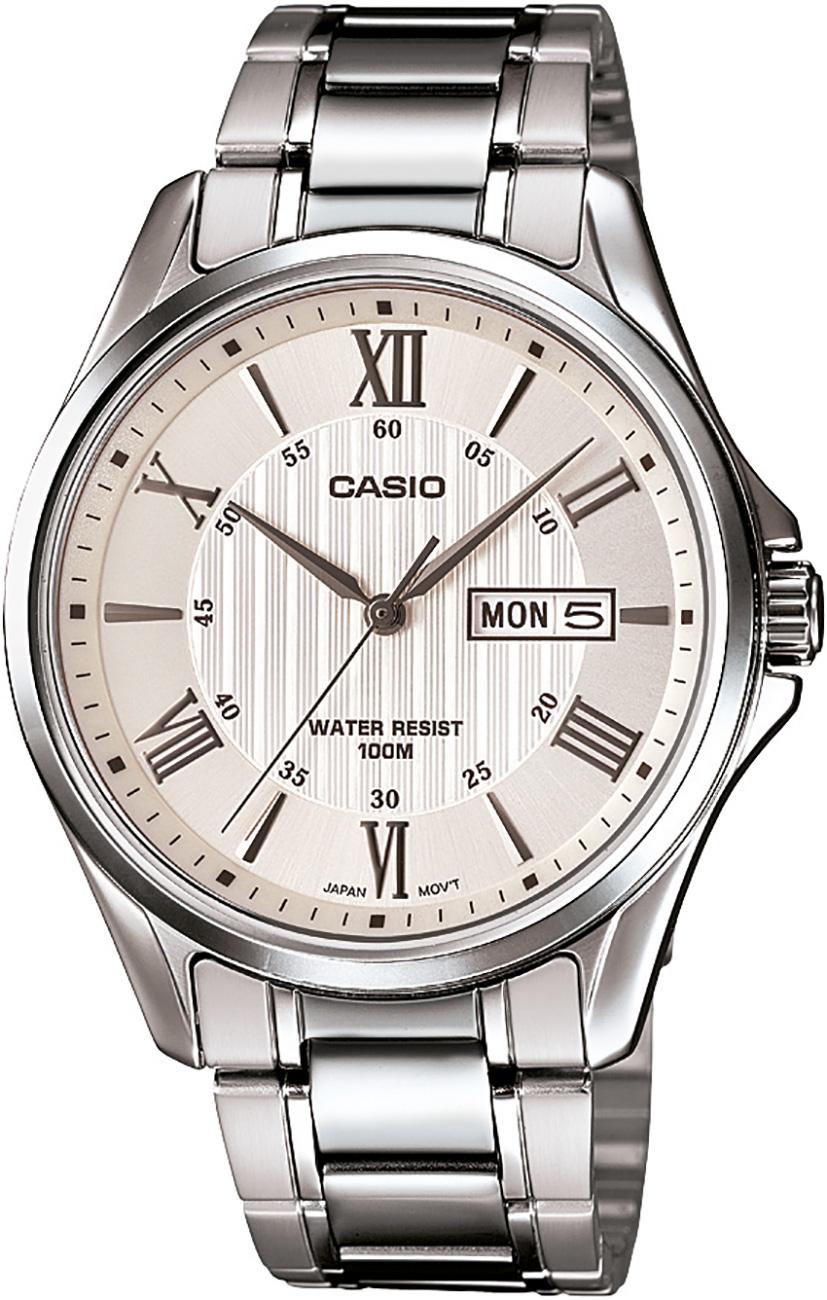 Casio MTP-1384D-7AVDF Takvimli 42 mm Çelik Kordon Analog Erkek Kol Saati