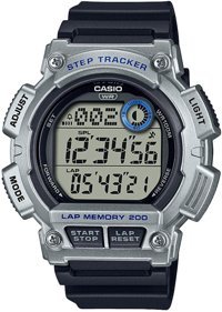 Casio WS-2100H-1A2VDF Takvimli 42 mm Siyah Silikon Kordon Dijital Erkek Kol Saati