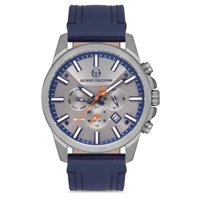 Sergio Tacchini ST.1.10152.5 Takvimli 50 mm Lacivert Deri Kordon Analog Erkek Kol Saati