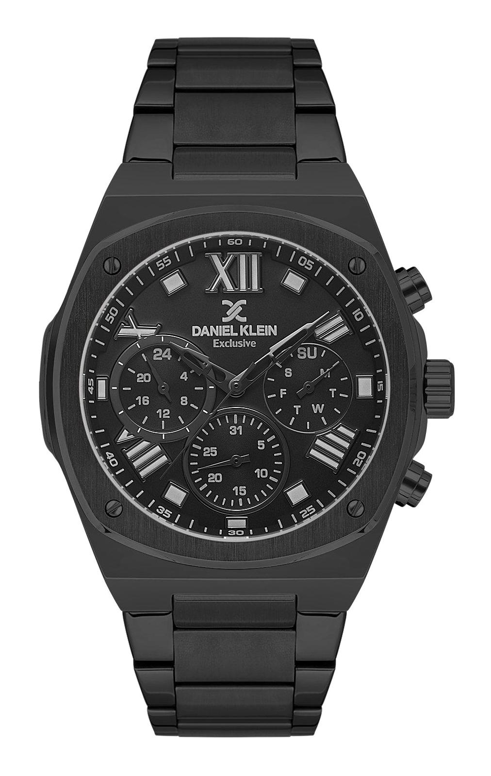 Daniel Klein DKE.1.10607.5 Takvimli 44 mm Siyah Metal Kordon Analog Erkek Kol Saati