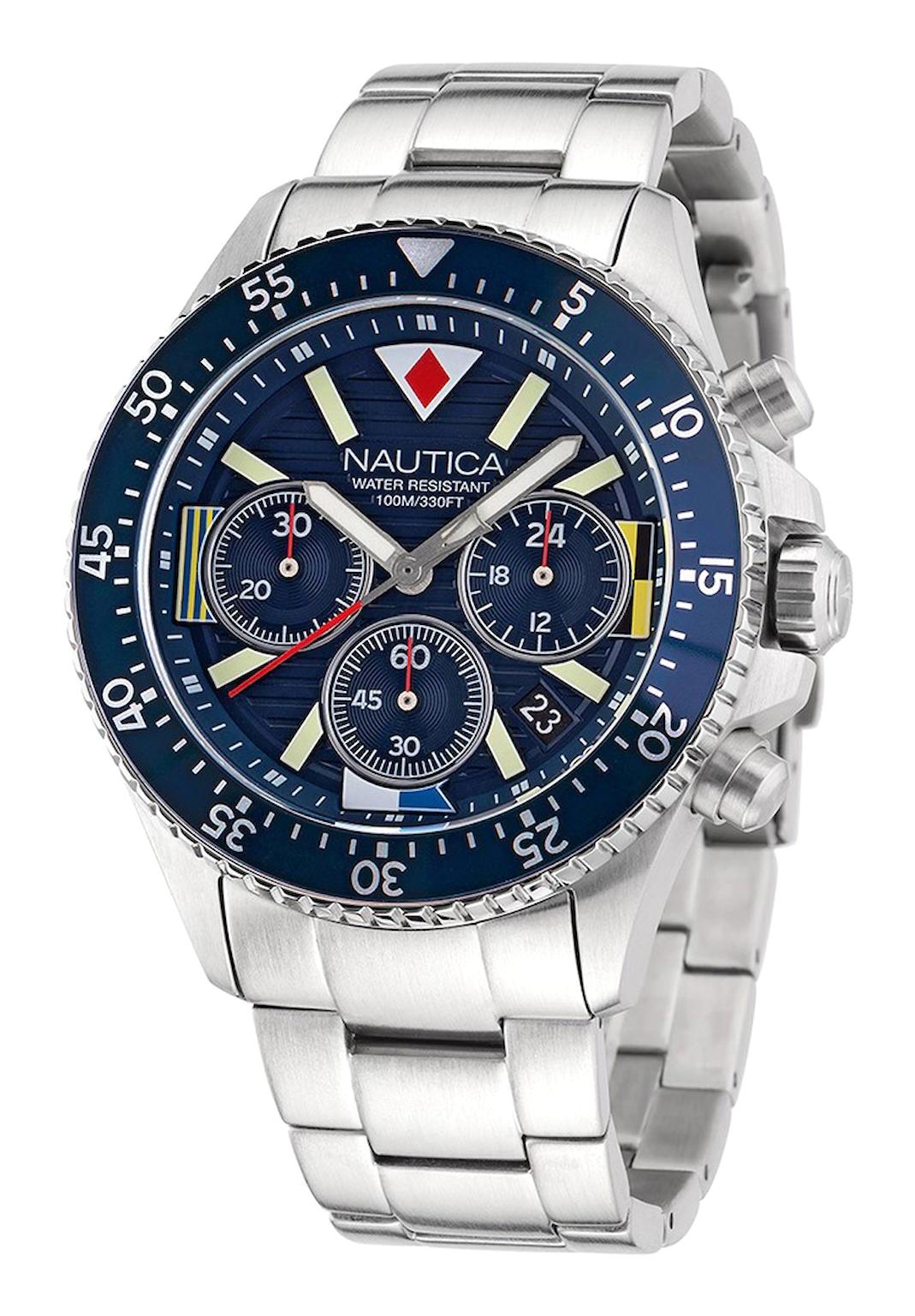 Nautica NAPWPS304 Takvimli 44 mm Çelik Kordon Analog Erkek Kol Saati