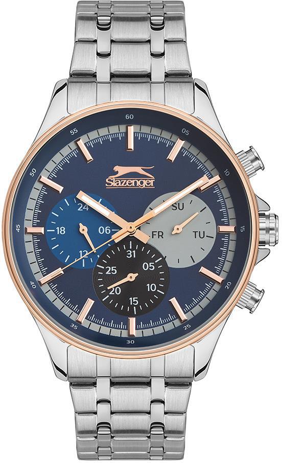 Slazenger SL.09.1941.2.02 Takvimli 45 mm Çelik Kordon Analog Erkek Kol Saati