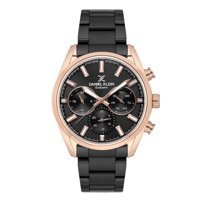 Daniel Klein DKE.1.10593.5 Takvimli 44 mm Siyah Çelik Kordon Analog Erkek Kol Saati