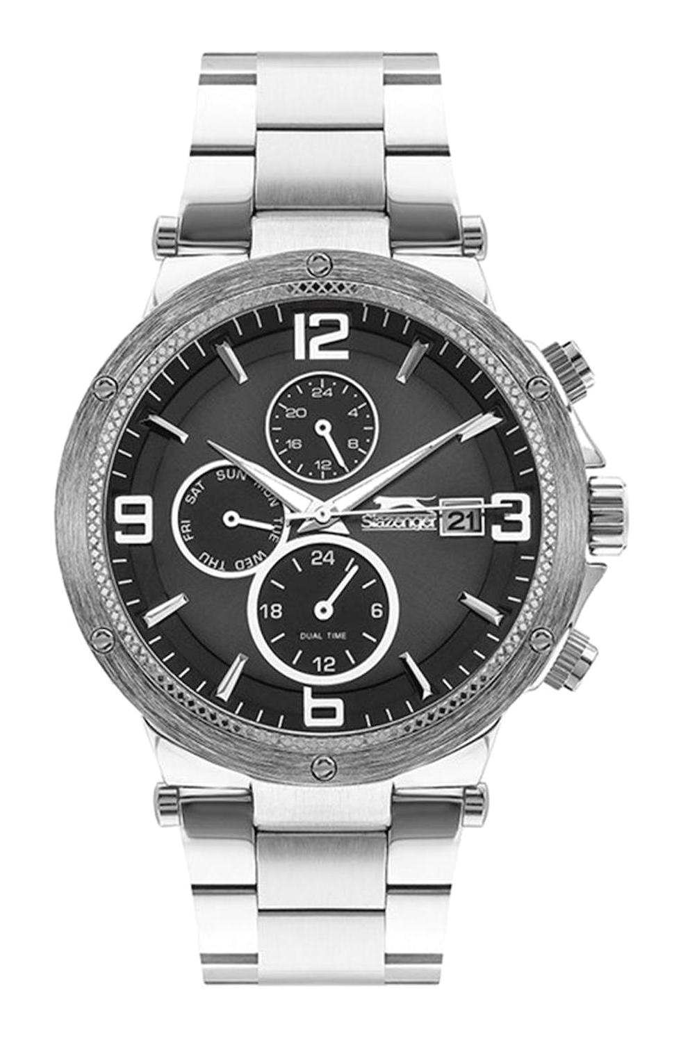 Slazenger SL.09.2160.2.04 Takvimli 50 mm Çelik Kordon Analog Erkek Kol Saati