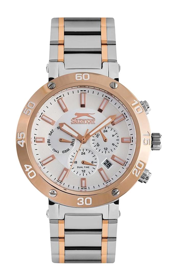 Slazenger SL.09.1666.2.03 Takvimli 43 mm Çelik Kordon Analog Erkek Kol Saati