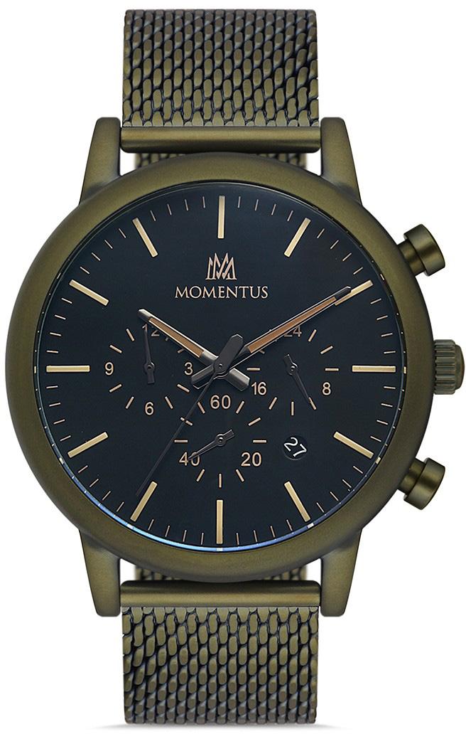 Momentus CC235Y-04SN Takvimli 44 mm Çelik Kordon Analog Kol Saati