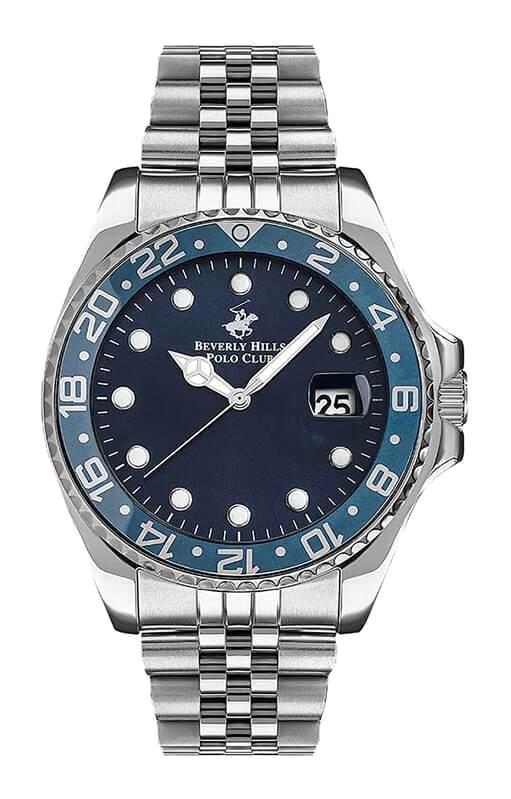 Beverly Hills Polo Club BP3126X390 Takvimli Çelik Kordon Analog Erkek Kol Saati