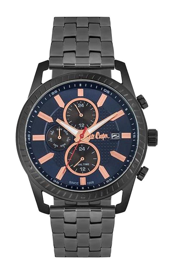Lee Cooper LC06722.090 Takvimli 43 mm Antsrait Çelik Kordon Analog Erkek Kol Saati