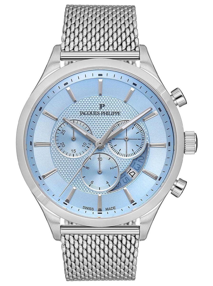 Jacques Philippe JPQGC0312X6LB Pusulalı Takvimli 43 mm Çelik Kordon Analog Erkek Kol Saati