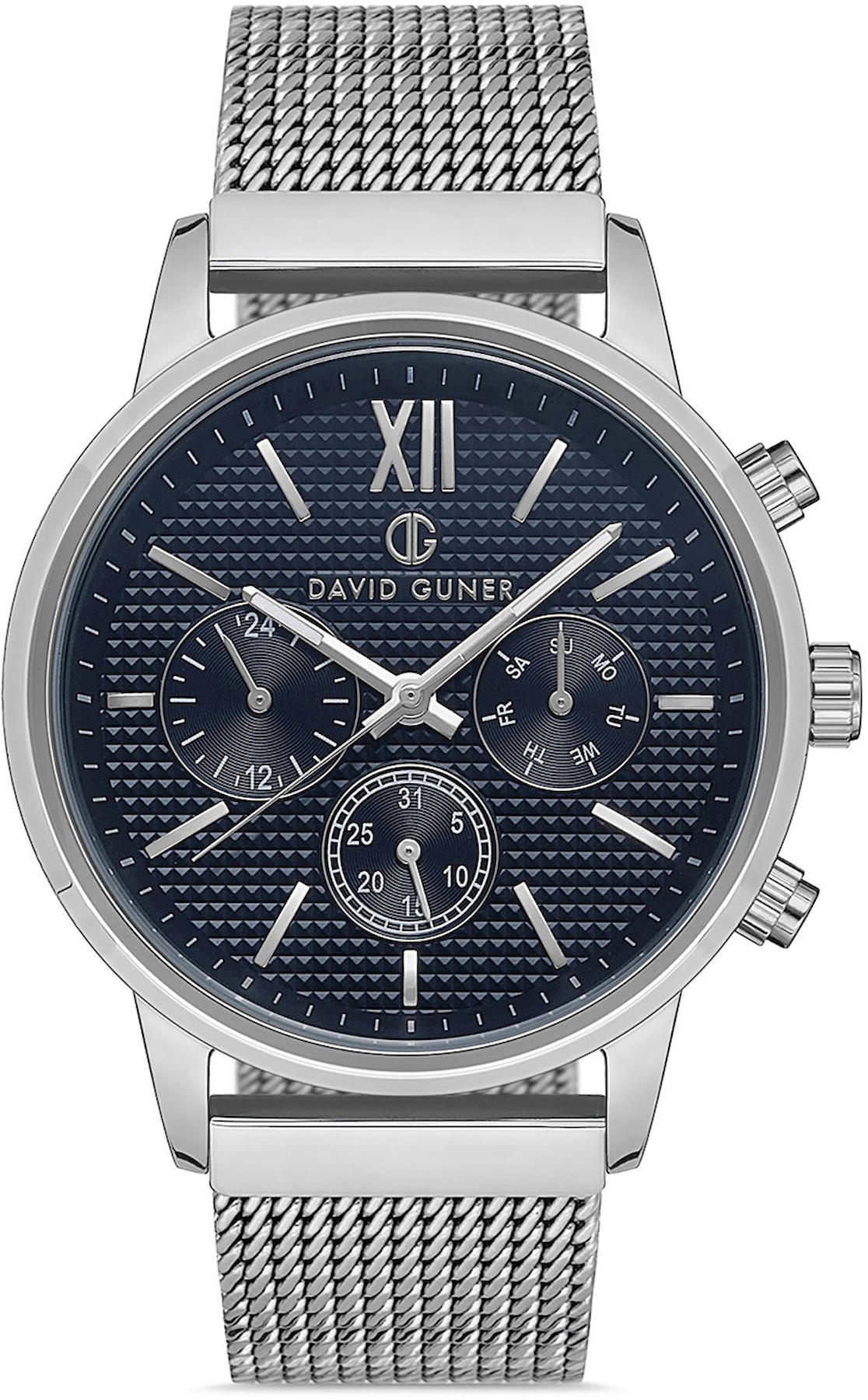 David Guner DG-8217GC-A3 Takvimli 42 mm Çelik Kordon Analog Kol Saati