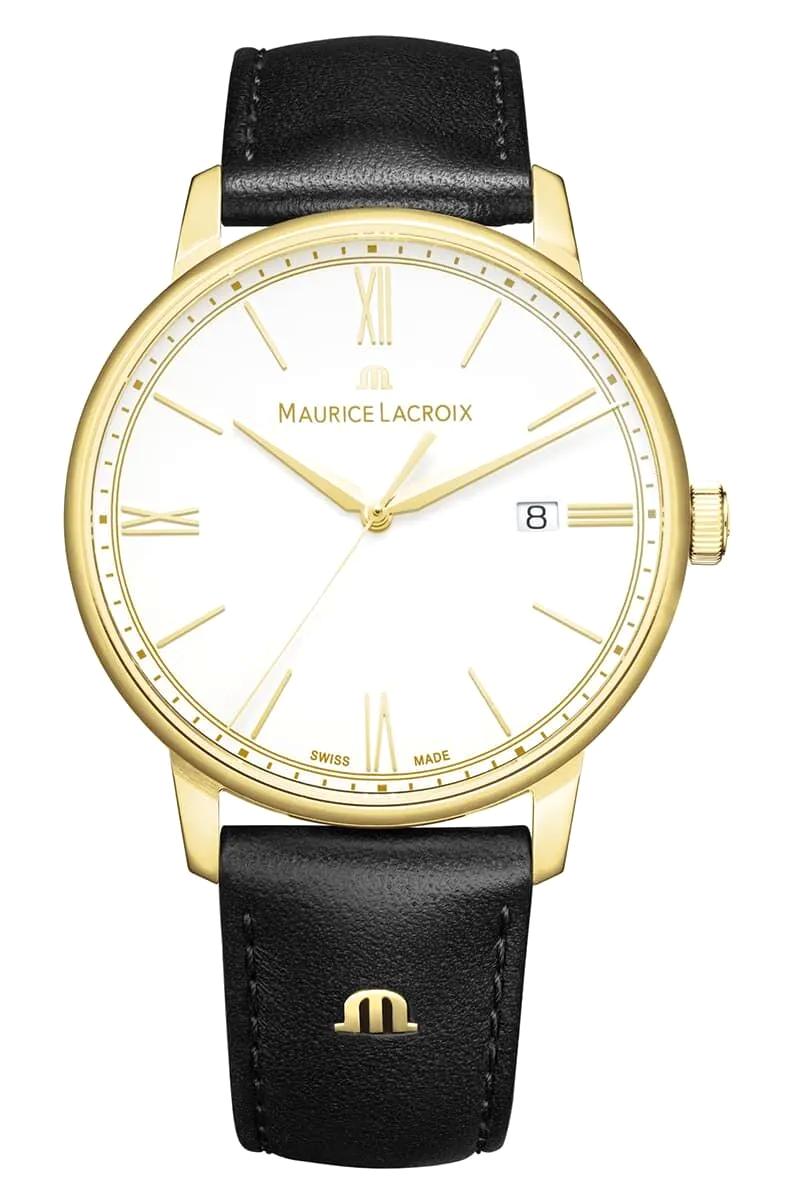 Maurice Lacroix ML-EL1118PVY01110-2 Takvimli 40 mm Siyah Deri Kordon Analog Erkek Kol Saati