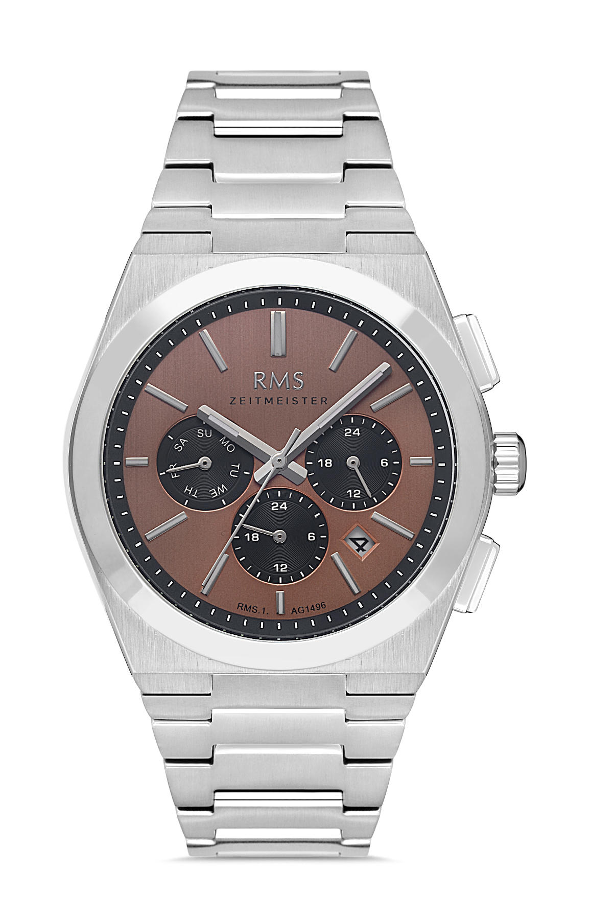 Romanson RMS.1.AG1496.05 Takvimli 43 mm Çelik Kordon Analog Erkek Kol Saati