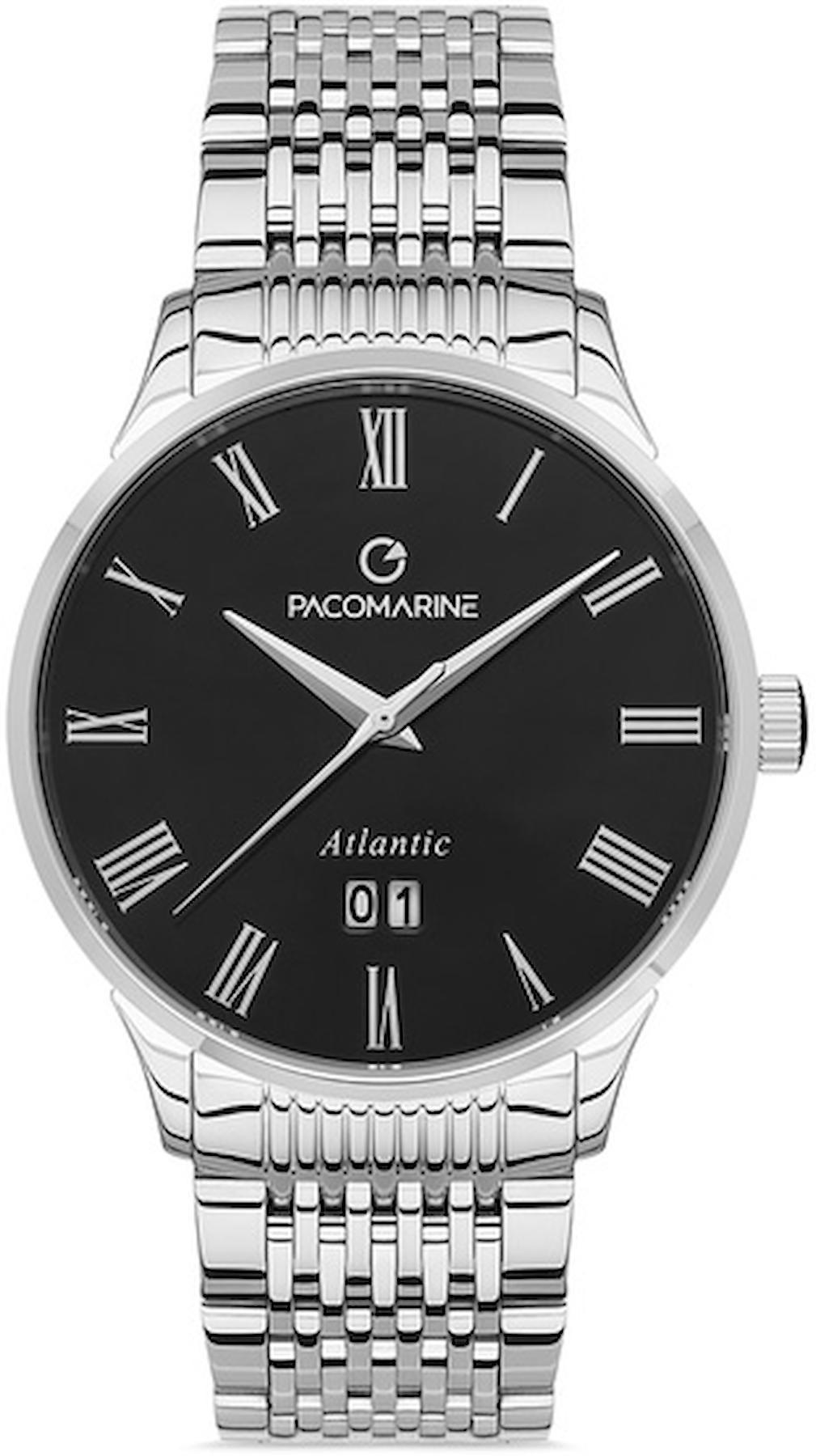 Pacomarine PM.28007.04 Takvimli 42 mm Çelik Kordon Analog Kol Saati