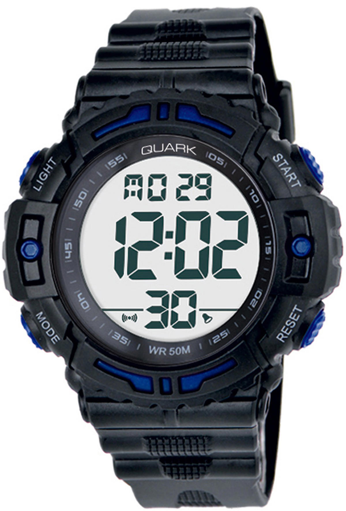 Quark QU-339GC-1 Takvimli 41 mm Siyah Silikon Kordon Analog Kol Saati