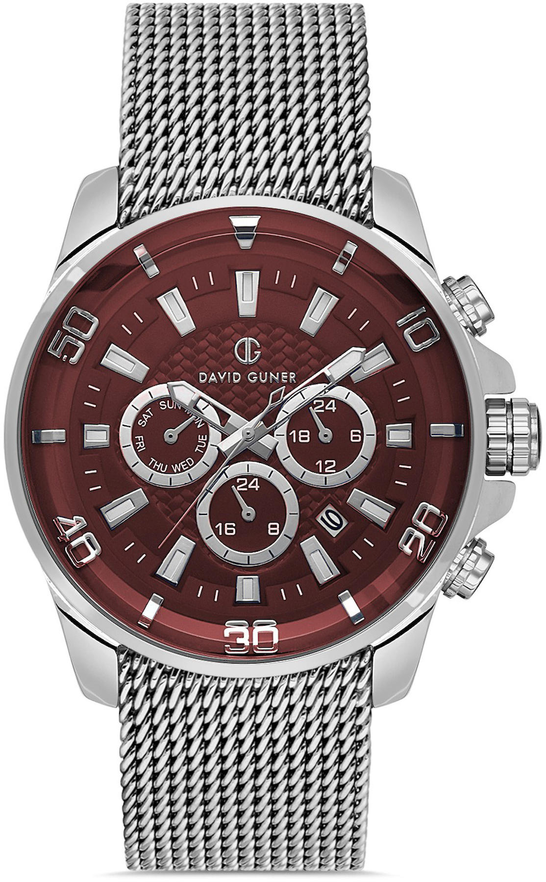 David Guner DG-8263GC-A6 Takvimli 42 mm Metal Kordon Analog Kol Saati