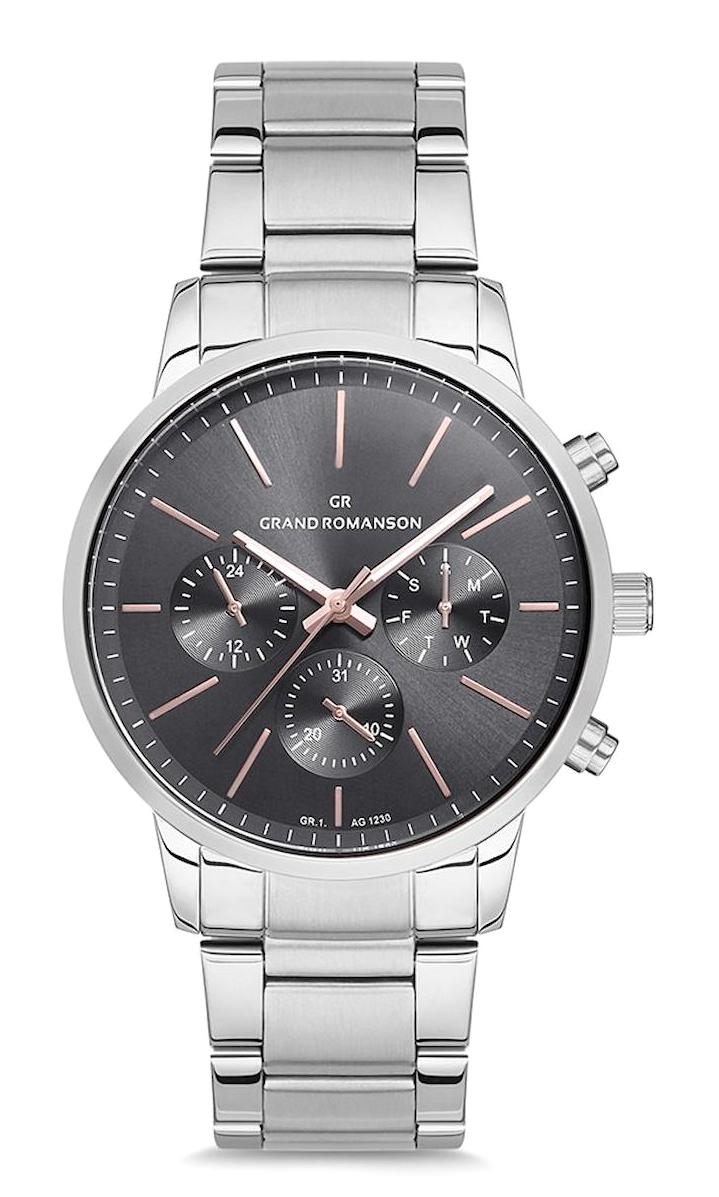 Grand Romanson GR.1.AG1230.07 Takvimli 41-45 mm Çelik Kordon Analog Erkek Kol Saati