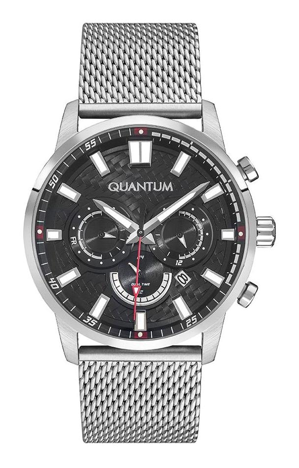 Quantum ADG1017.350 Takvimli 44 mm Gri Hasır Kordon Analog Erkek Kol Saati