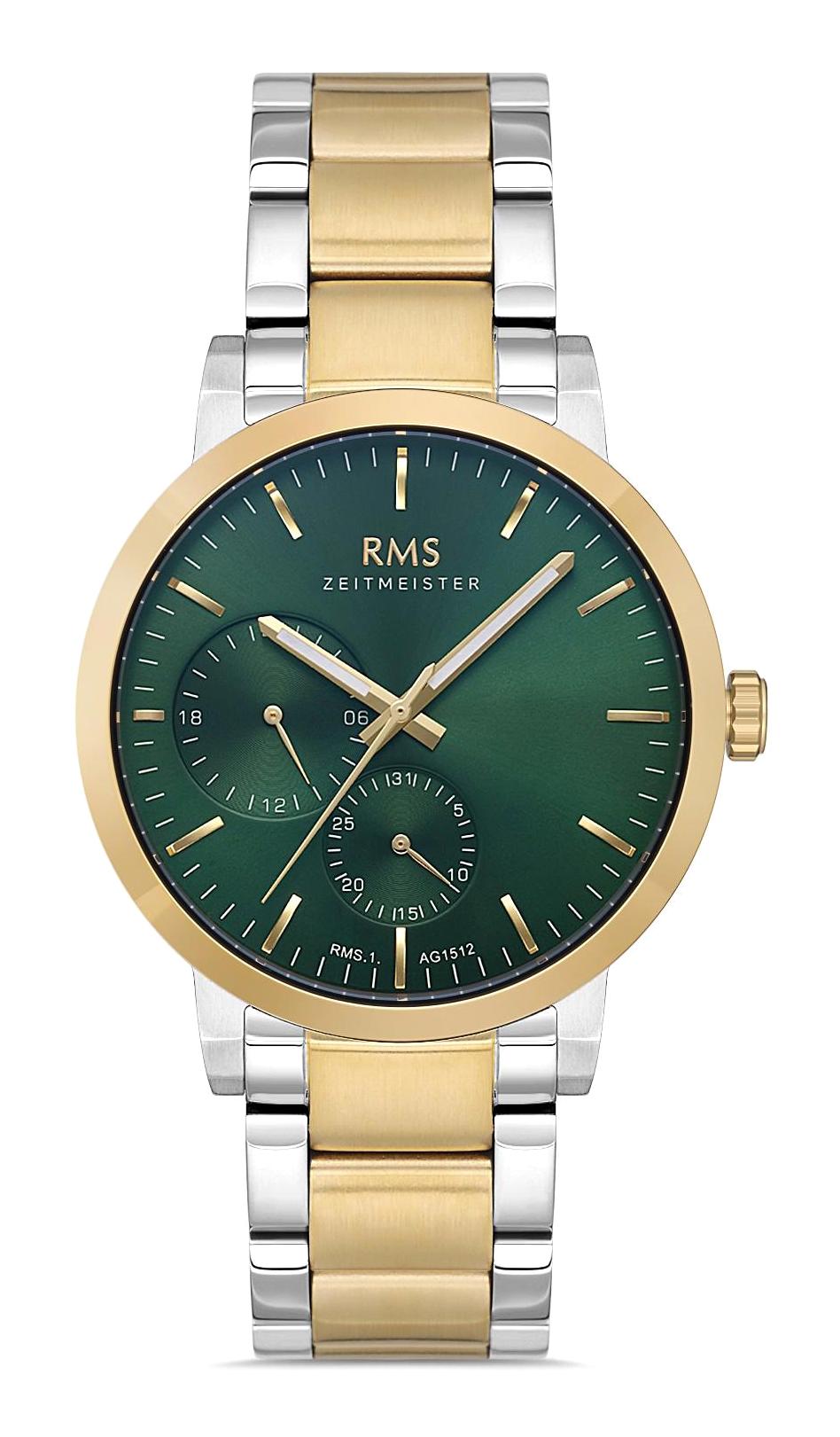 Romanson RMS.1.AG1512.08 Takvimli 42 mm Altın-Çelik Kordon Analog Erkek Kol Saati