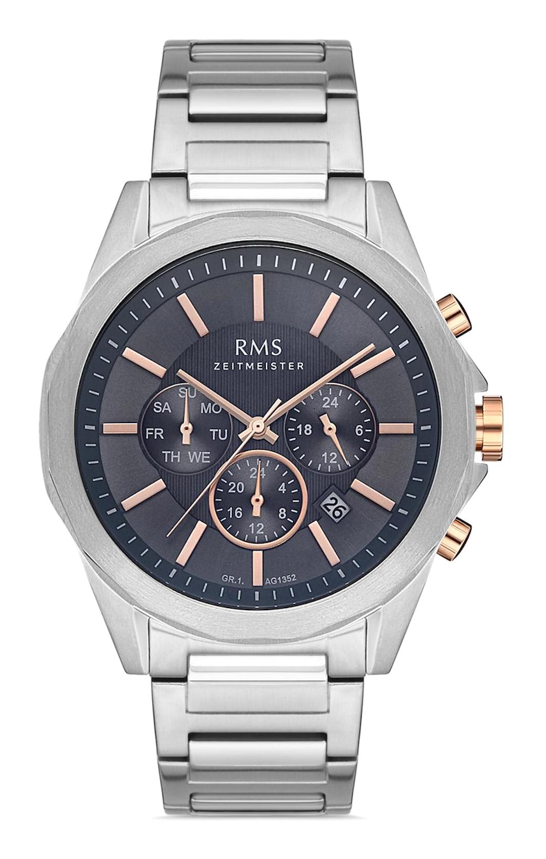 Grand Romanson GR.1.AG1352.06 Takvimli 45 mm Çelik Kordon Analog Erkek Kol Saati