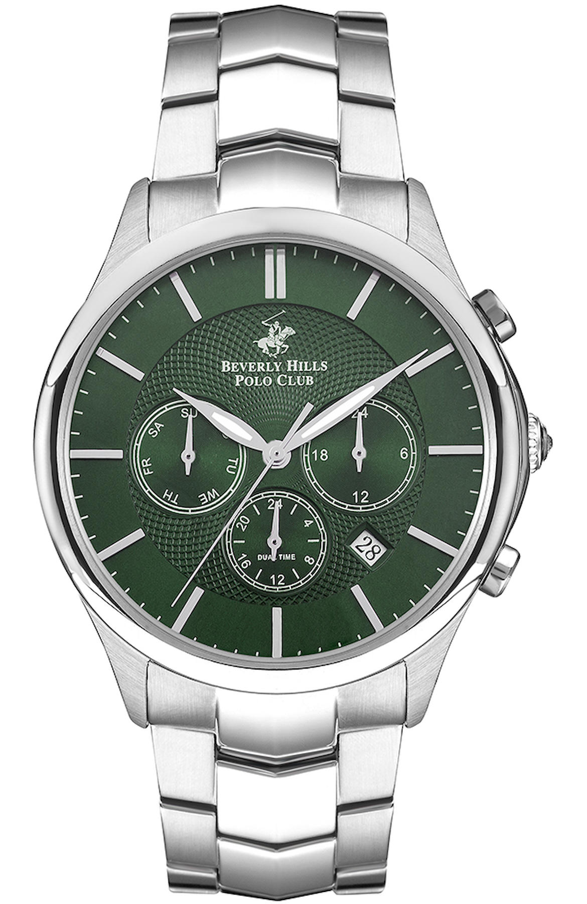 Beverly Hills Polo Club BP3232X370 Takvimli 43 mm Çelik Kordon Analog Kol Saati