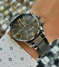 Homies HM15807S04-13 Pusulalı Takvimli 43 mm Çelik Kordon Analog Erkek Kol Saati