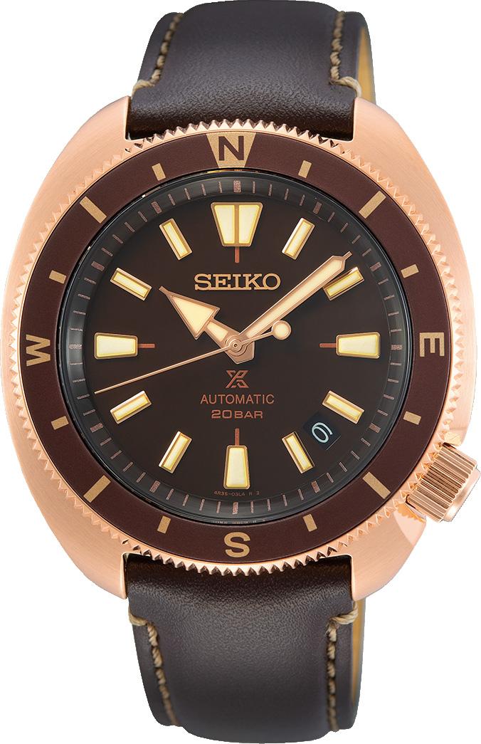 Seiko SRPG18K1 Takvimli 42 mm Kahverengi Deri Kordon Analog Erkek Kol Saati