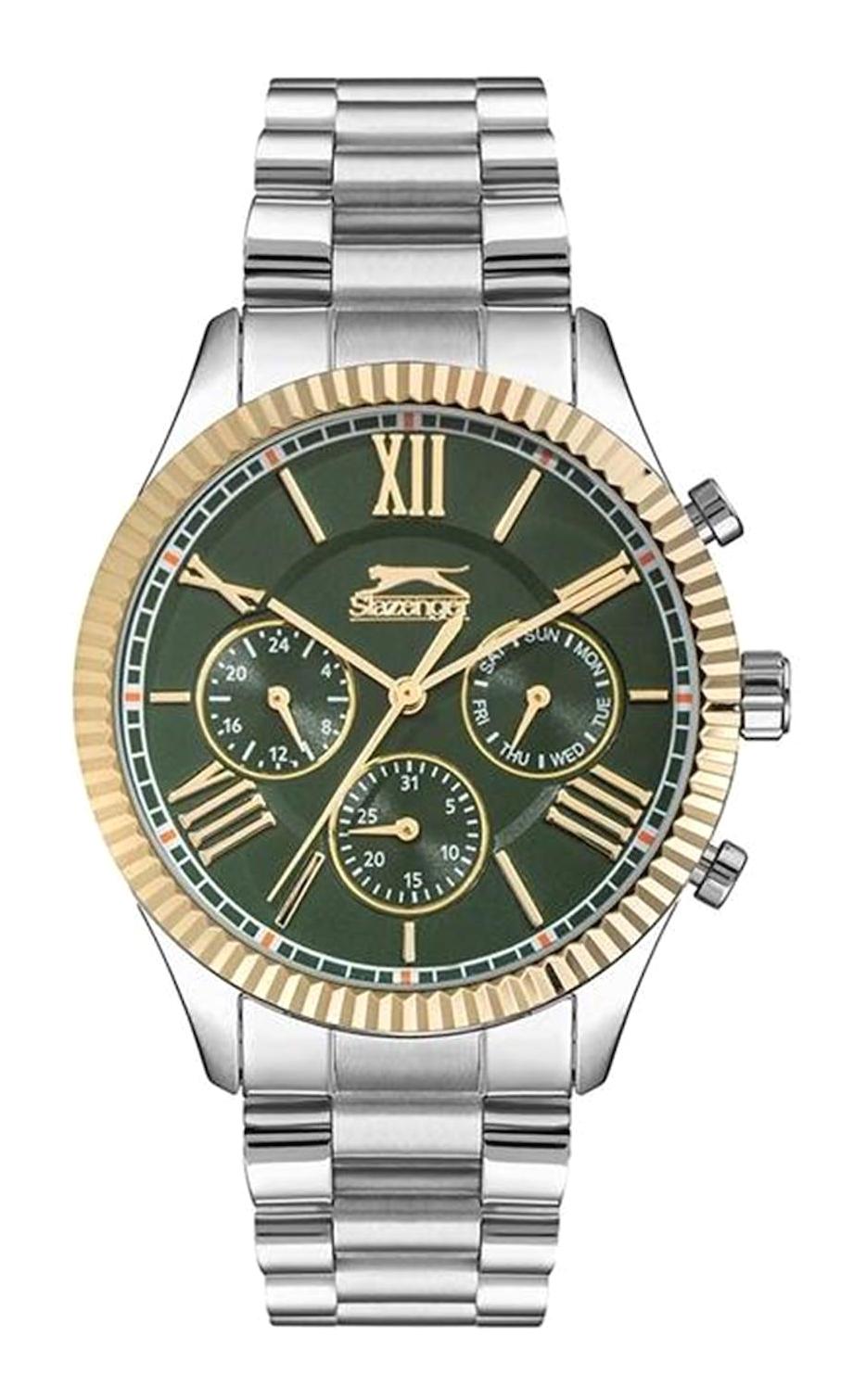 Slazenger SL.09.1935.2.04 Takvimli 44 mm Çelik Kordon Analog Erkek Kol Saati