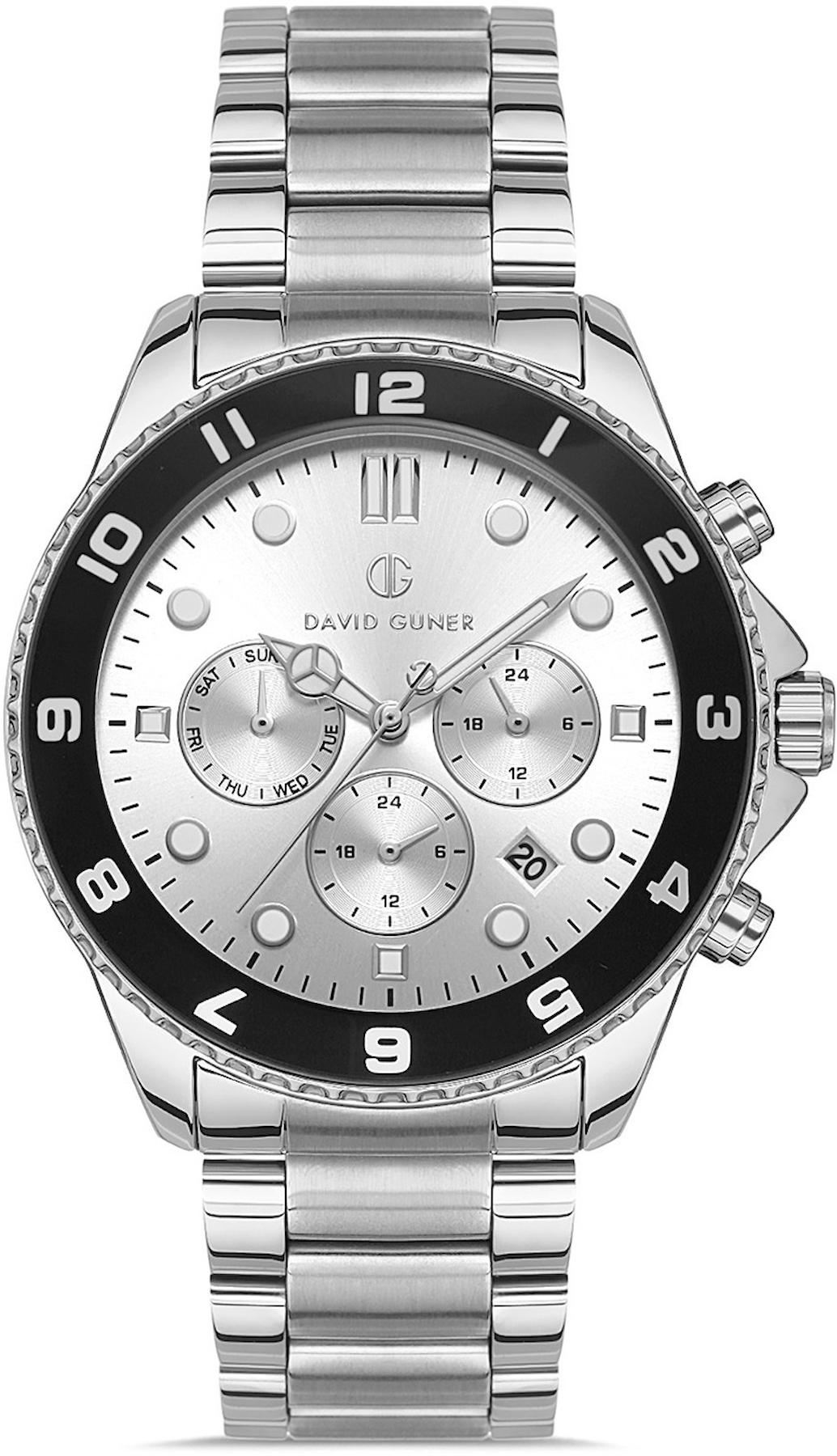 David Guner DG-8243GA-A1 Takvimli 42 mm Metal Kordon Analog Kol Saati