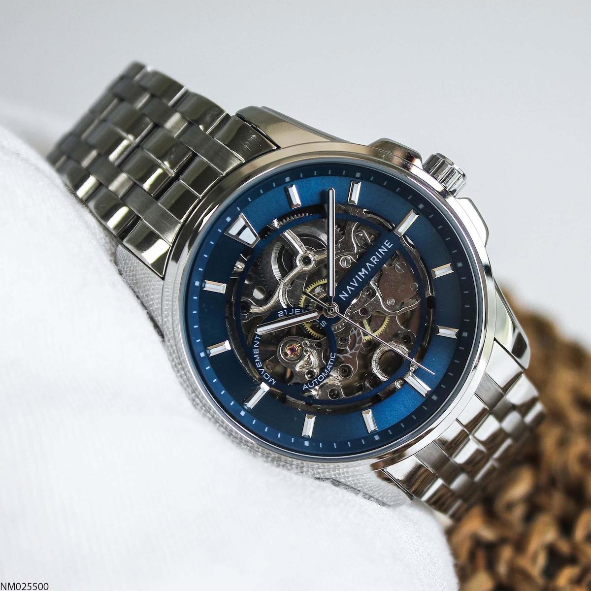 Navimarine NM025500 43 mm Çelik Kordon Analog Erkek Kol Saati