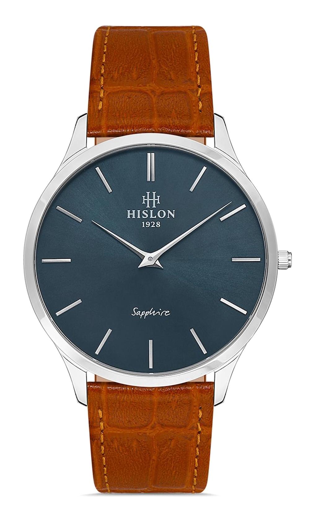Hislon CL135S-11KS 40 mm Kahverengi Deri Kordon Analog Erkek Kol Saati