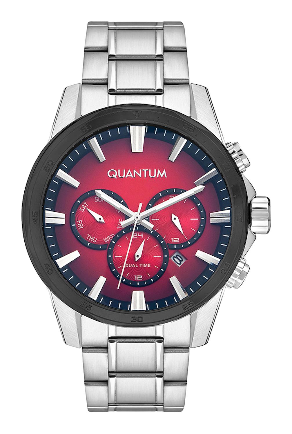 Quantum PWG982.380 Takvimli 46-50 mm Çelik Kordon Analog Erkek Kol Saati
