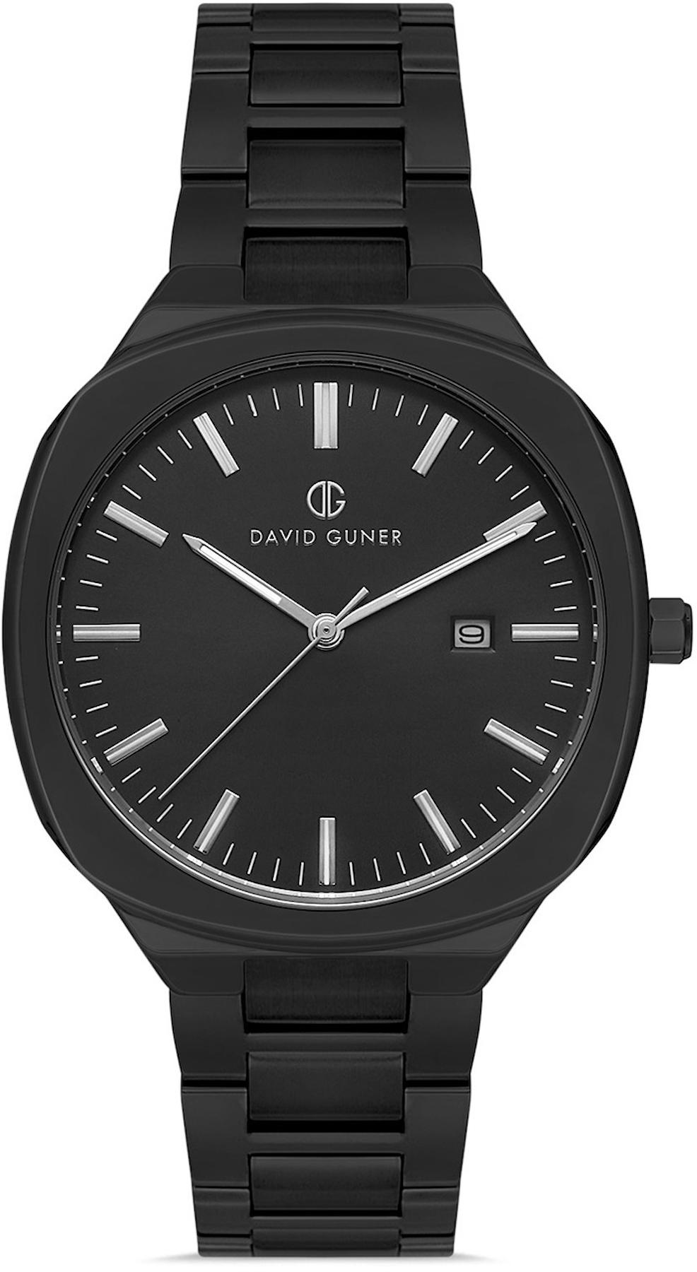 David Guner DG-8413GA-V2 Takvimli 42 mm Siyah Çelik Kordon Analog Kol Saati