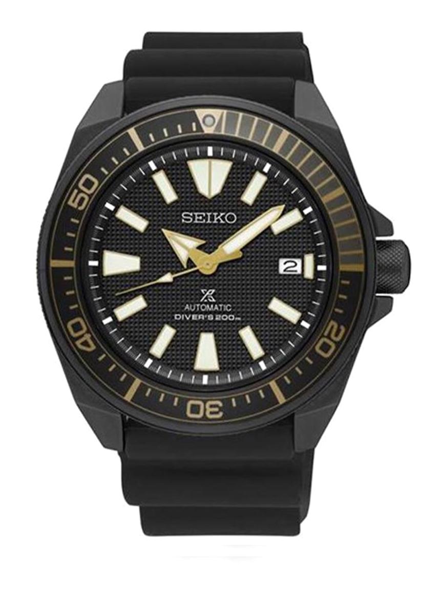 Seiko SRPB55K Takvimli 44 mm Siyah Silikon Kordon Analog Erkek Kol Saati