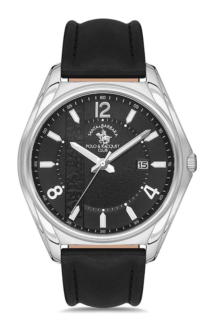 Santa Barbara Polo & Racquet Club SB.1.10151.2 Takvimli 44 mm Siyah Deri Kordon Analog Erkek Kol Saati