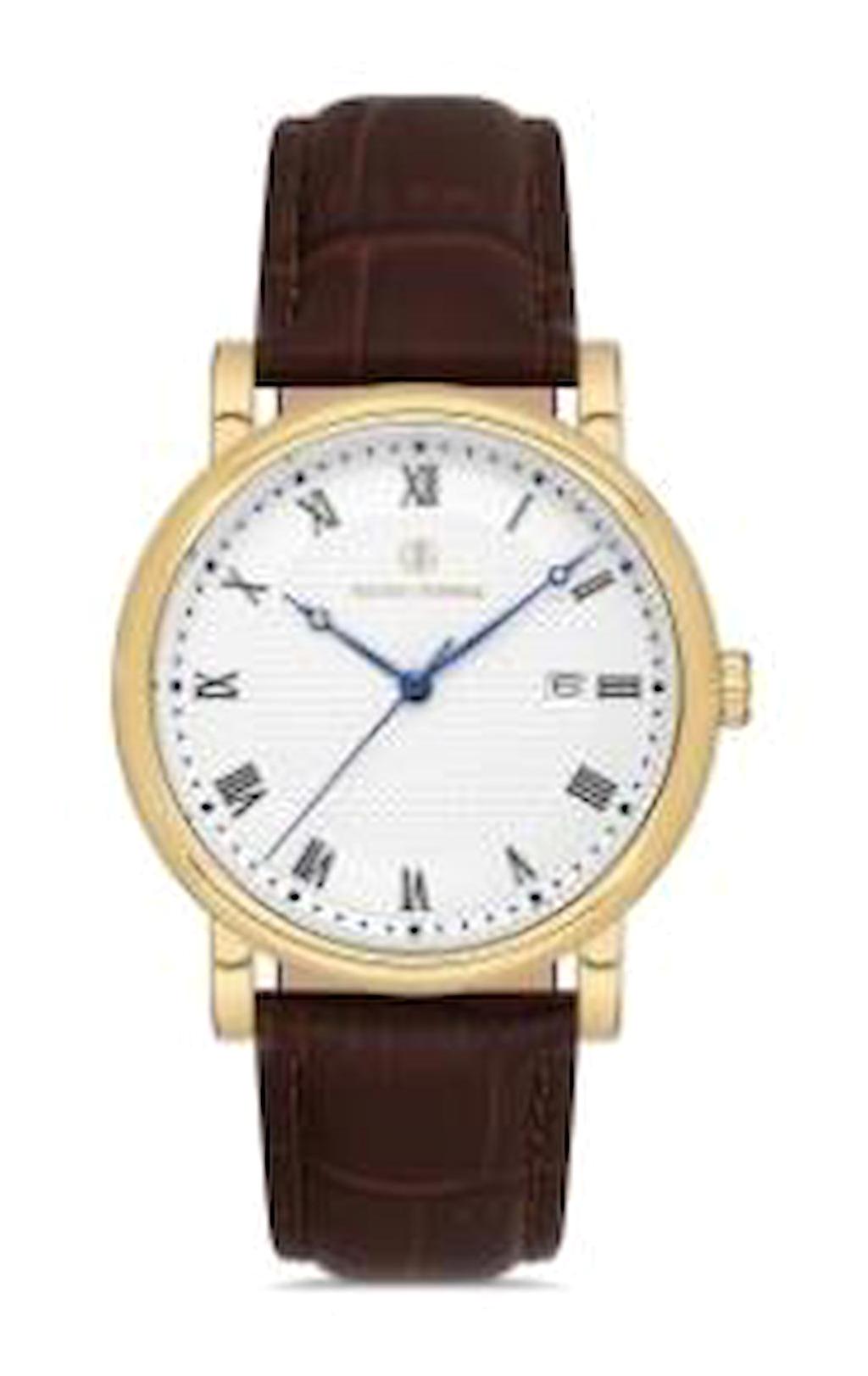 David Guner DG-8671GB-O1 Takvimli 42 mm Kahverengi Metal Kordon Analog Erkek Kol Saati