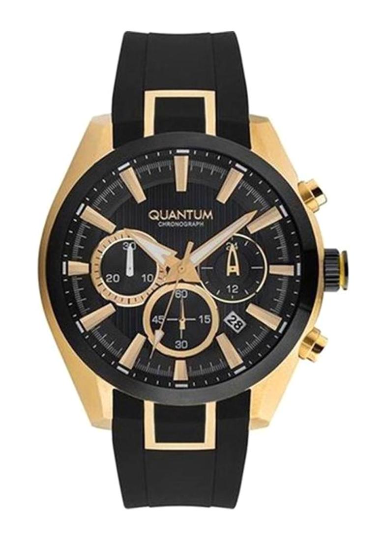 Quantum PWG910.151 Takvimli 45 mm Siyah Çelik Kordon Analog Erkek Kol Saati