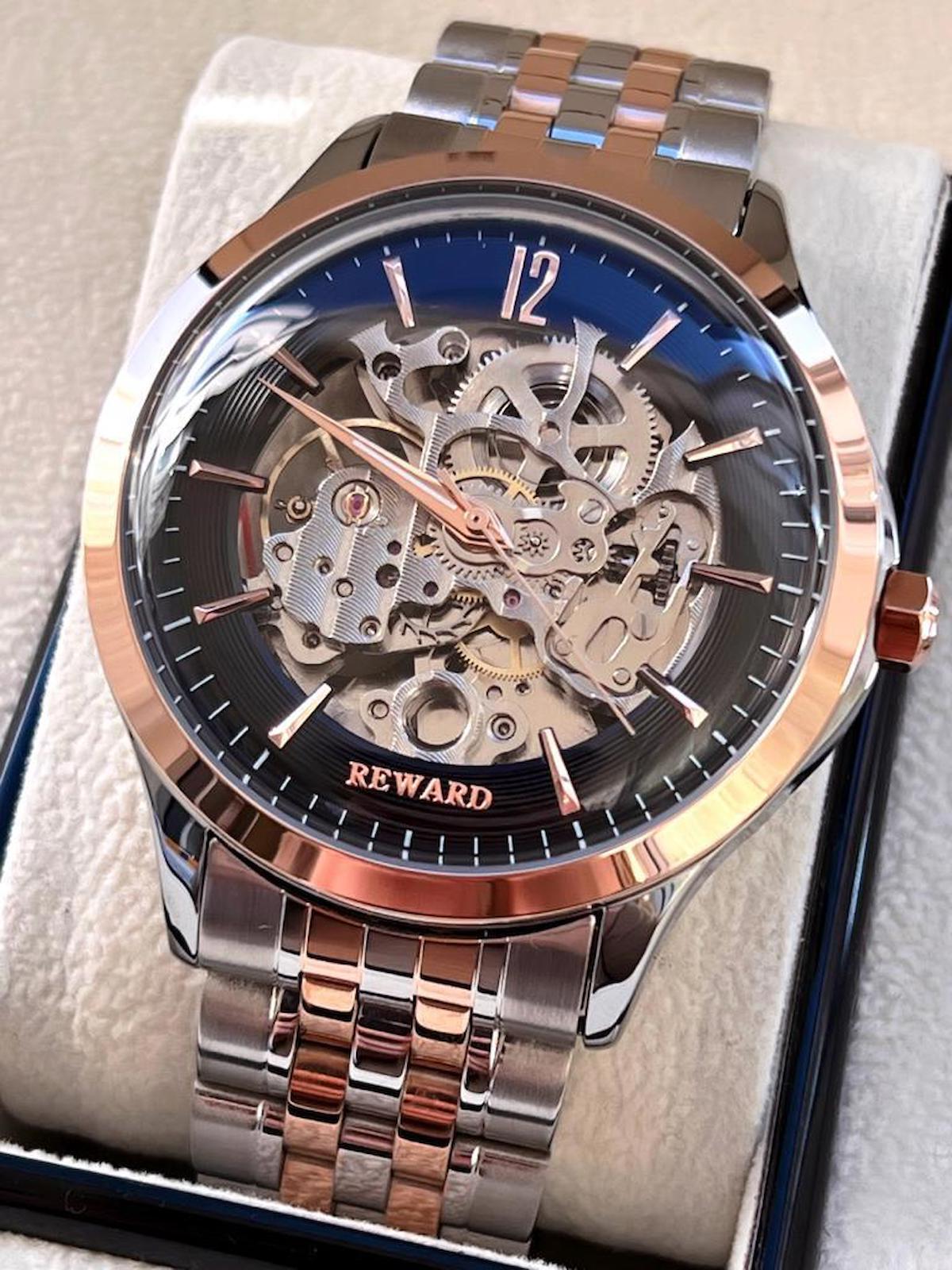 Reward RWD.22 44 mm Gri-Rose Gold Çelik Kordon Analog Erkek Kol Saati