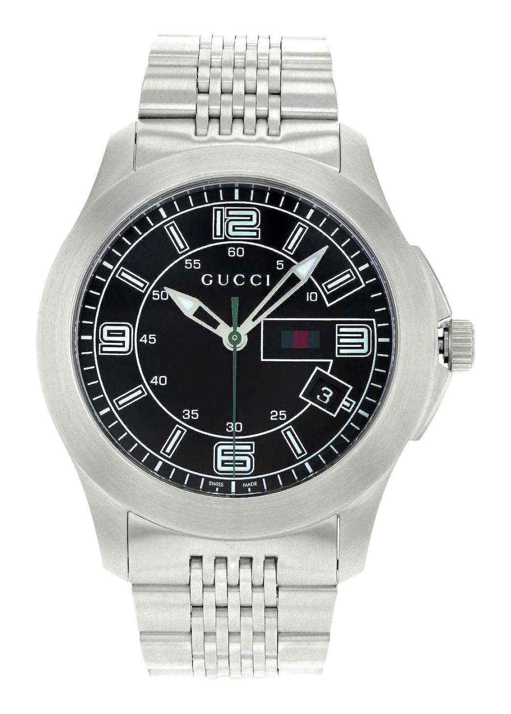 Gucci YA126201 Takvimli 45 mm Çelik Kordon Analog Erkek Kol Saati