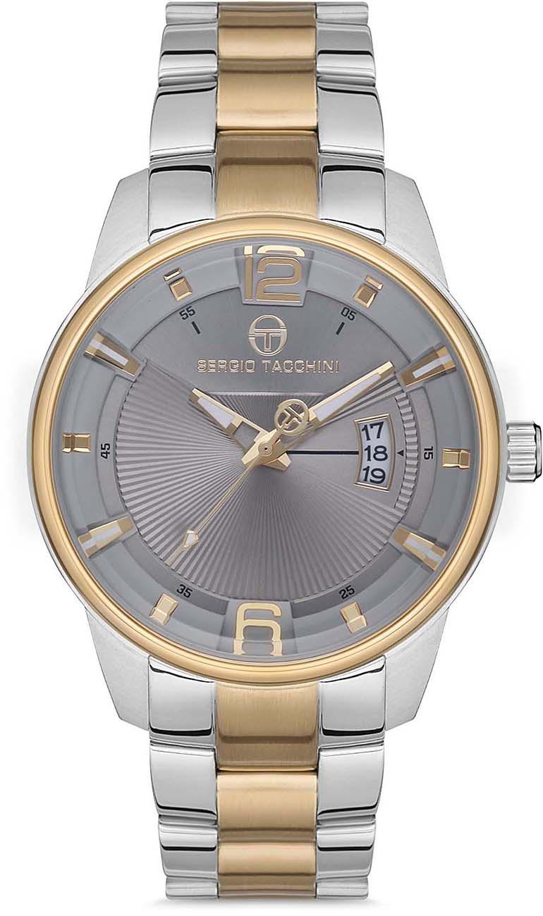 Sergio Tacchini ST.1.10153.4 Takvimli 44 mm Altın-Çelik Kordon Analog Kol Saati