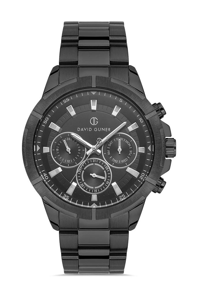 David Guner DG-8357GA-G2 Takvimli 42 mm Siyah Çelik Kordon Analog Kol Saati