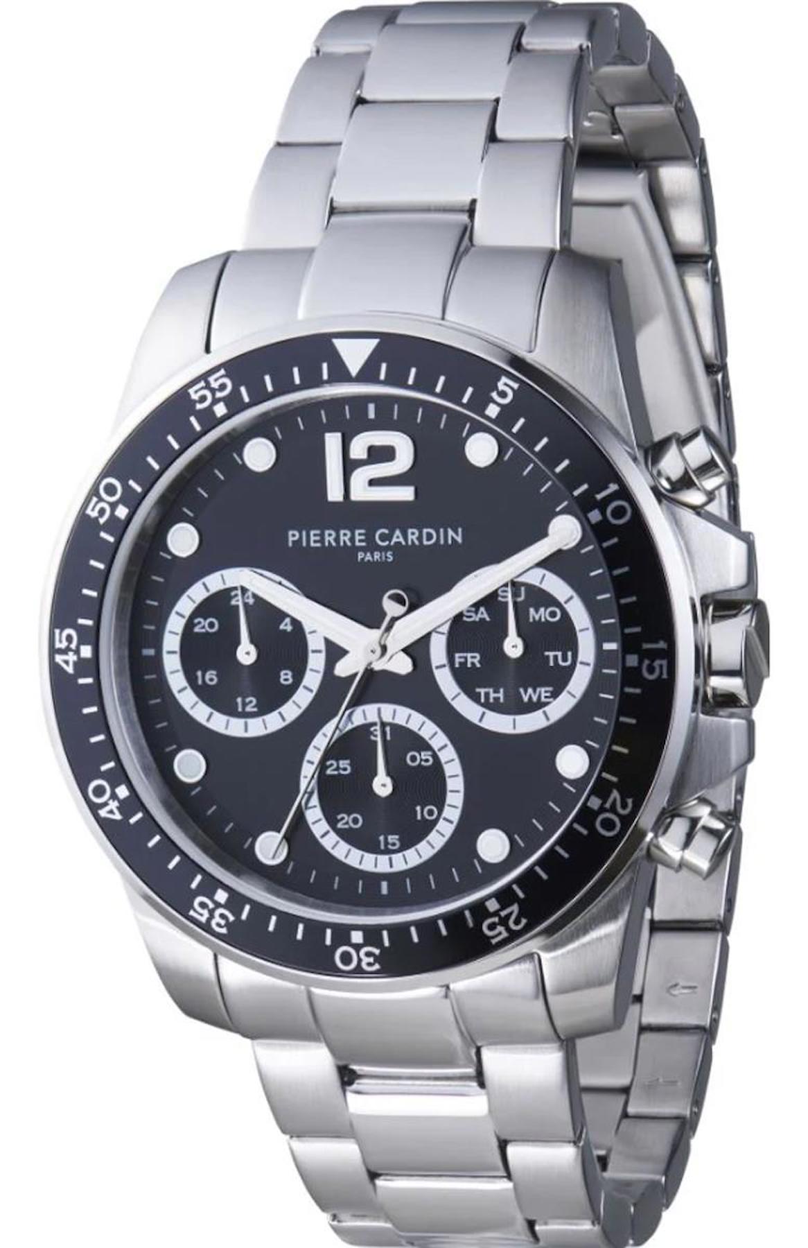 Pierre Cardin CNI.0011 Takvimli Çelik Kordon Analog Erkek Kol Saati