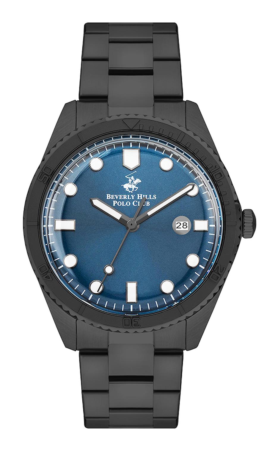 Beverly Hills Polo Club BP3407X090 Takvimli Metal Kordon Analog Erkek Kol Saati