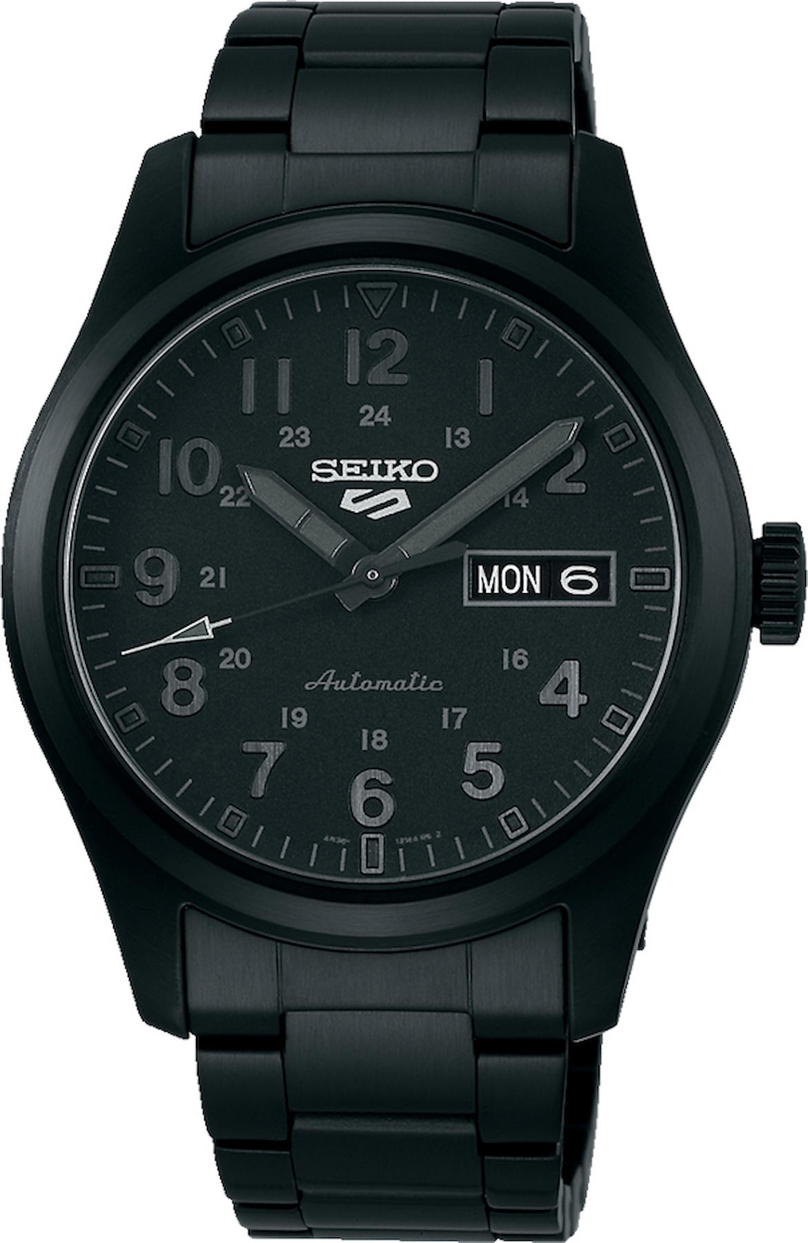 Seiko SRPJ09K Takvimli 39 mm Siyah Çelik Kordon Analog Erkek Kol Saati