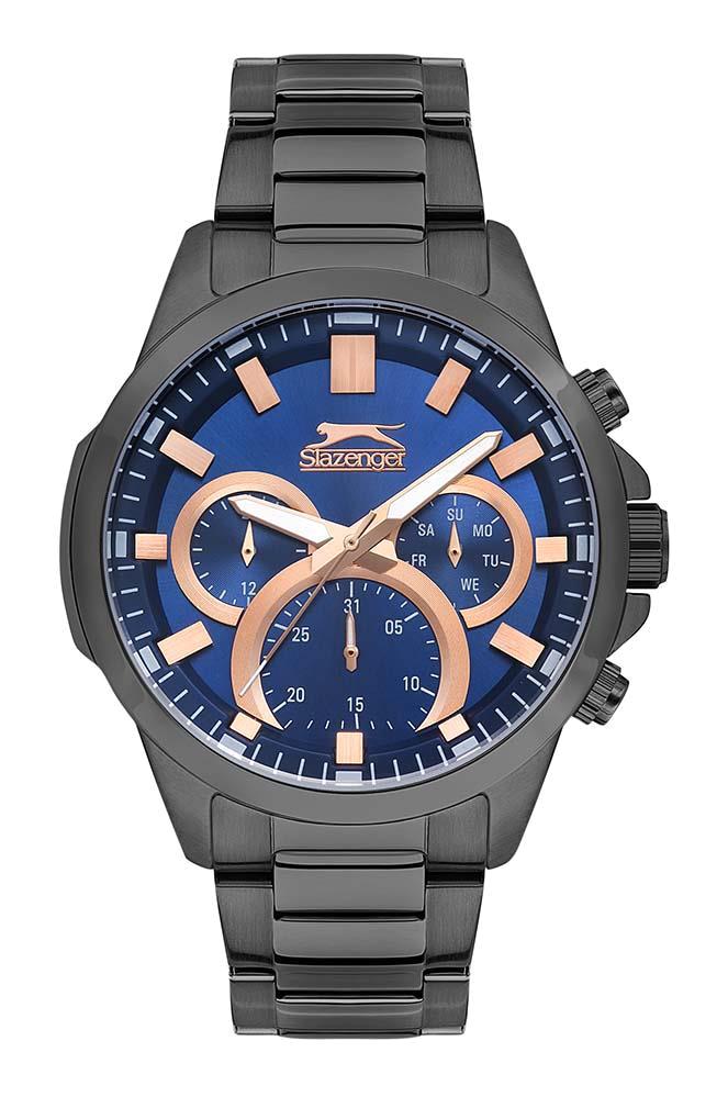 Slazenger SL.09.2000.2.03 Takvimli 41-45 mm Siyah Çelik Kordon Analog Kol Saati