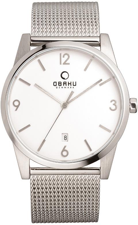 Obaku Denmark V169GDCIMC Takvimli 40 mm Gri Hasır Kordon Analog Kol Saati