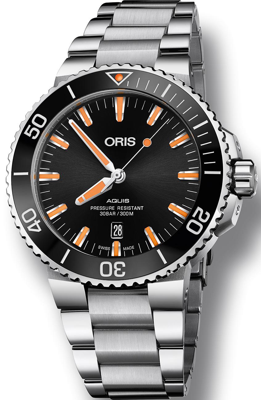 Oris 733-7730-4159-07-8-24-05PEB Takvimli 43.50 mm Çelik Kordon Analog Kol Saati
