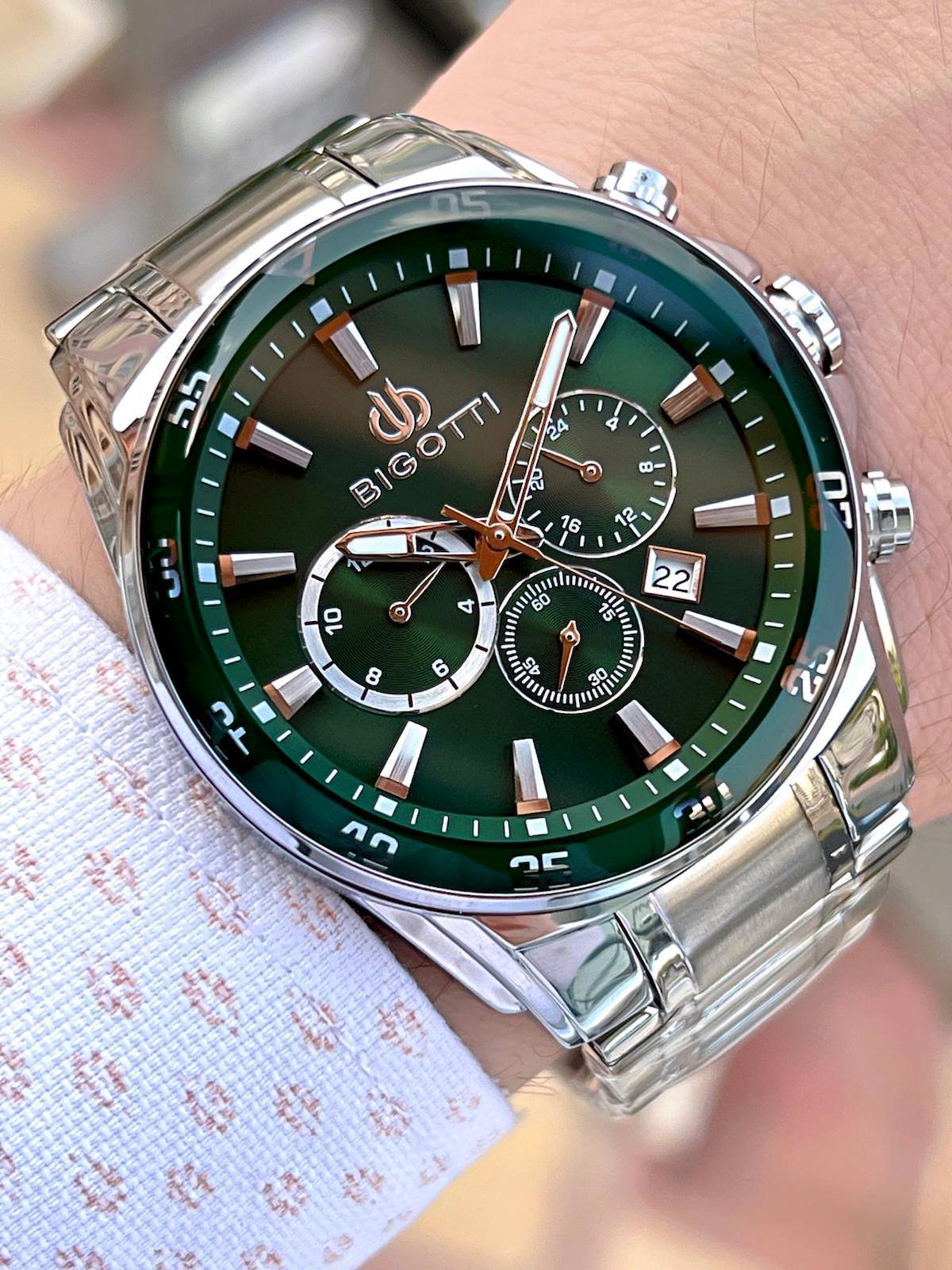 Bigotti BG.1.10544.3 Su Geçirmez Takvimli 46 mm Çelik Kordon Analog Erkek Kol Saati