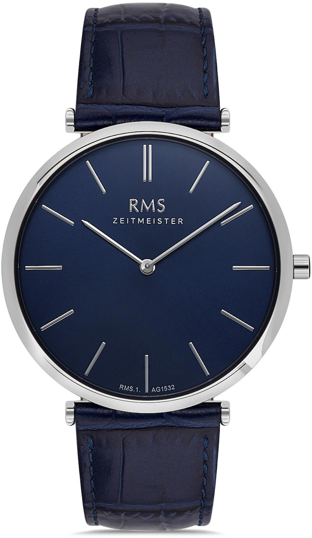 Romanson RMS.1.AG1532.03 45 mm Lacivert Deri Kordon Analog Kol Saati