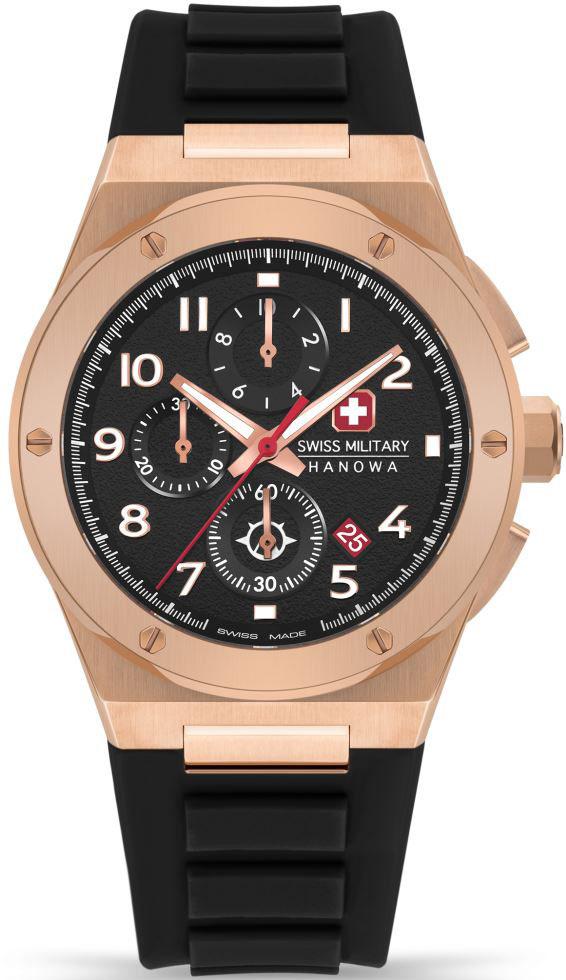 Swiss Military SMWGO2102010 Takvimli 44 mm Siyah Silikon Kordon Analog Erkek Kol Saati